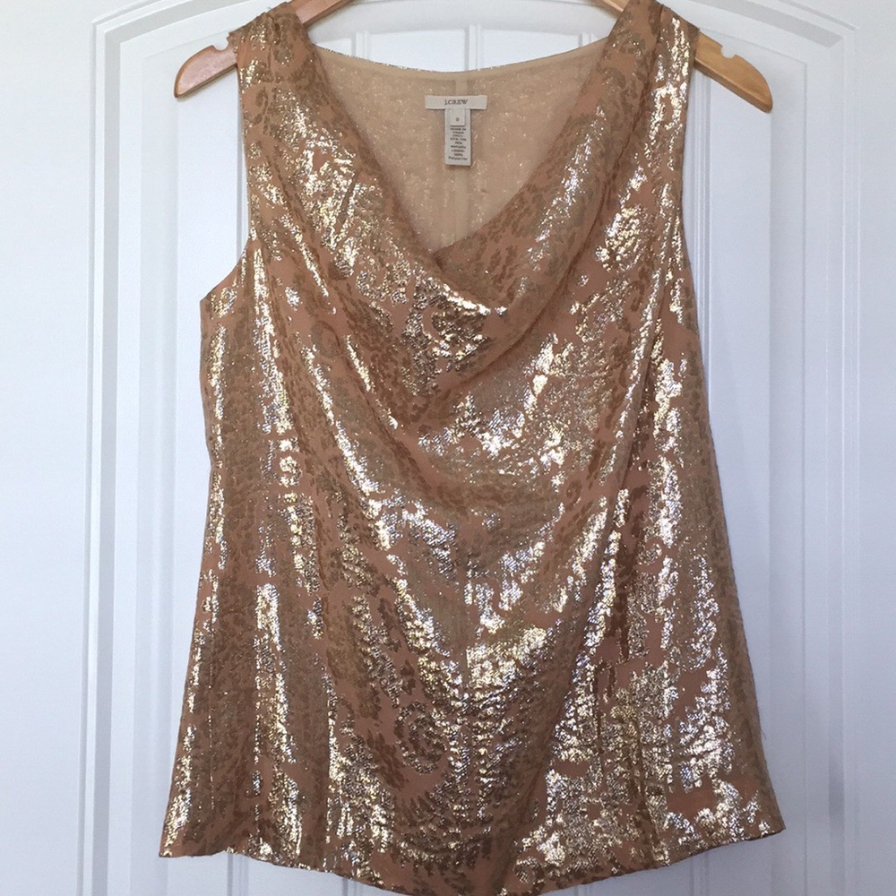 J. Crew silk jacquard top